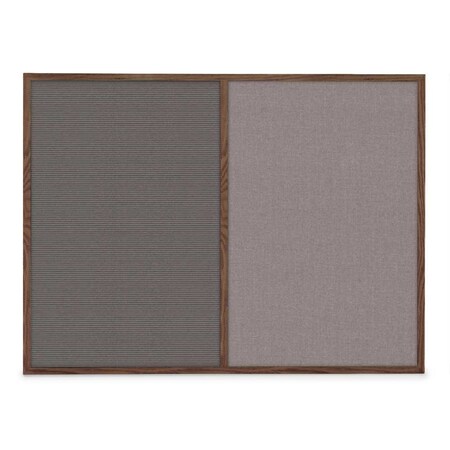 United Visual Products Slim Style Indoor Enclosed Corkboard, 48 UVRDS48SBH-BLACK-CINNABA
